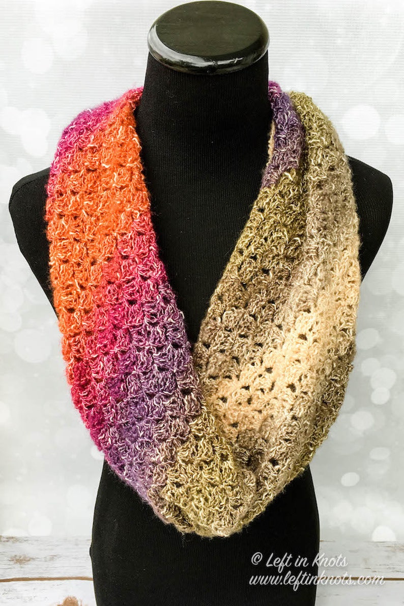 Eventide Infinity Scarf Crochet Pattern Download PDF C2C One Skein Lion ...