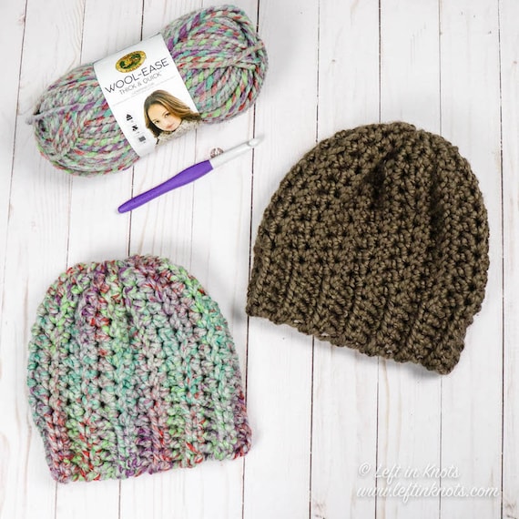Crochet 30-minute Chunky Beanie Hat PDF 