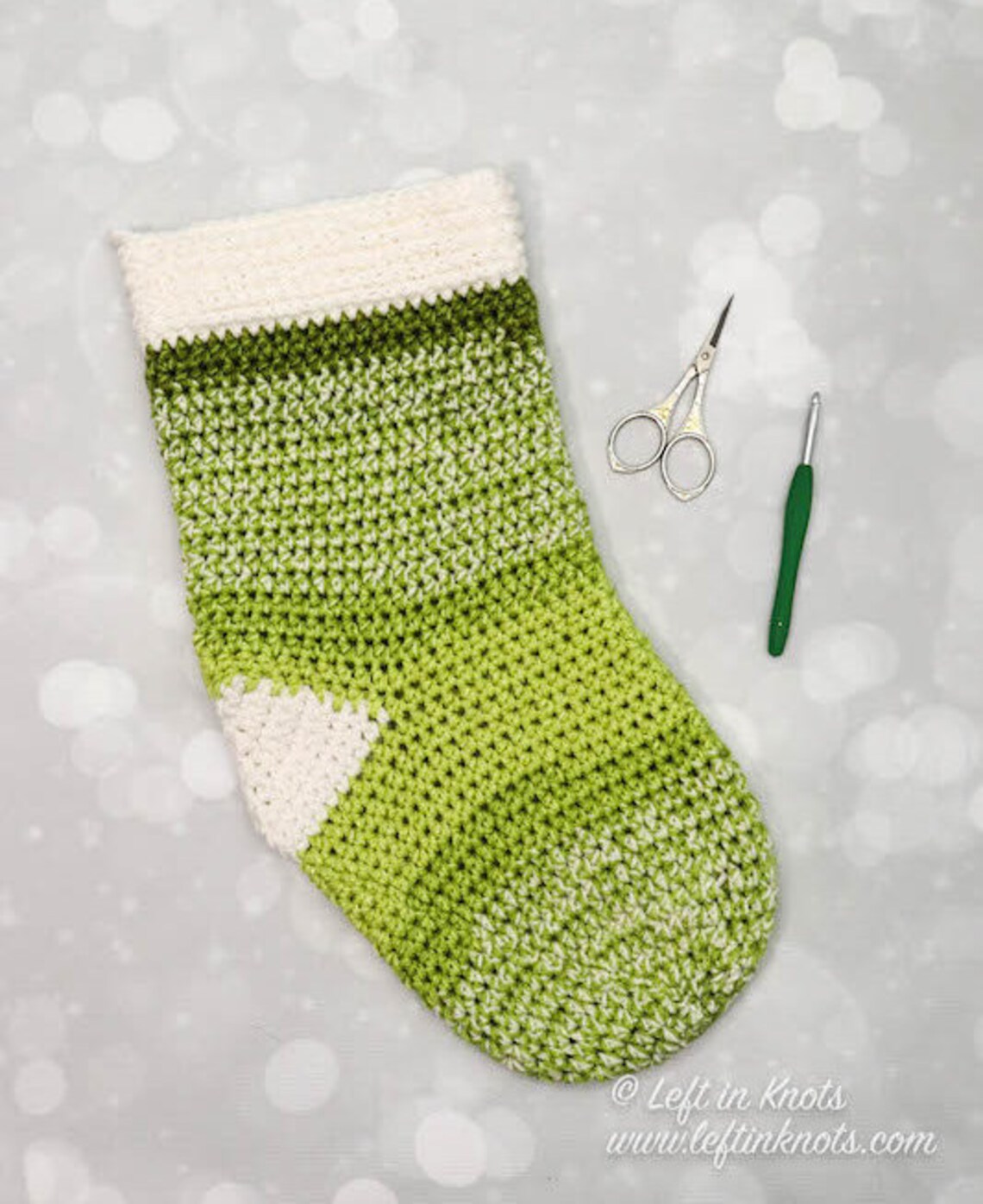 Crochet Holly Jolly Christmas Stocking PATTERN PDF Printable Download ...