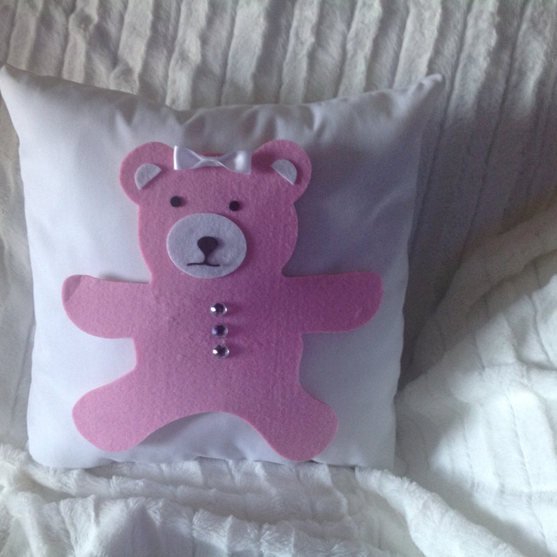 Pink Teddy Bear Pillow Free Shipping | Etsy