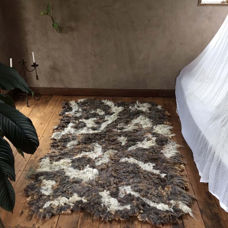 Animal Friendly Leather Free Wool Island Sheep Rug Hand Felted Etsy
