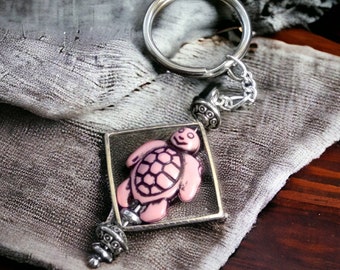 Teens anxiety gift Turtle gifts for mom Spinner keychain Turtle keyring Autism keychain Fidget keyring Blue turtle keychain Anxiety keychain