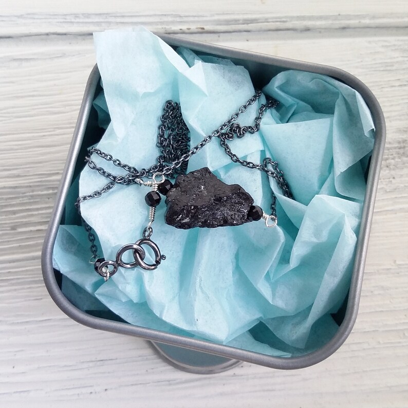 15 inch Meteorite necklace Meteorite pendant Meteorite jewelry Space necklace