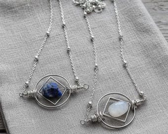 Colar antiestresse para mulheres com TDAH, quartzo rosa, energia calmante, presente para ajudar com a ansiedade.