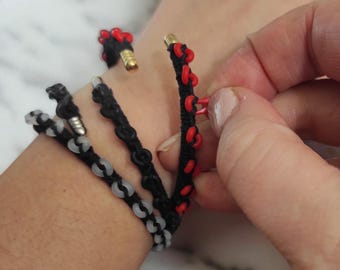 Trichotillomania bracelet Open bangle Skin picking satisfying Adjustable bracelet for nail biting Discreet  Stress relief Mind distracting