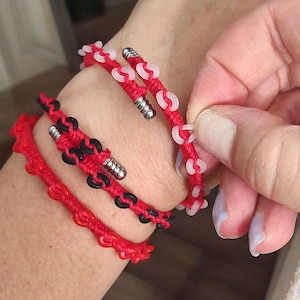 Sensory activity bracelet Thin skin picking adjustable open bangle Trichotillomania gift for her Nail biting Discreet Mind distracting