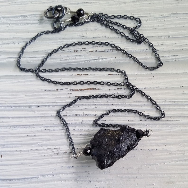 15 inch Meteorite necklace Meteorite pendant Meteorite jewelry Space necklace
