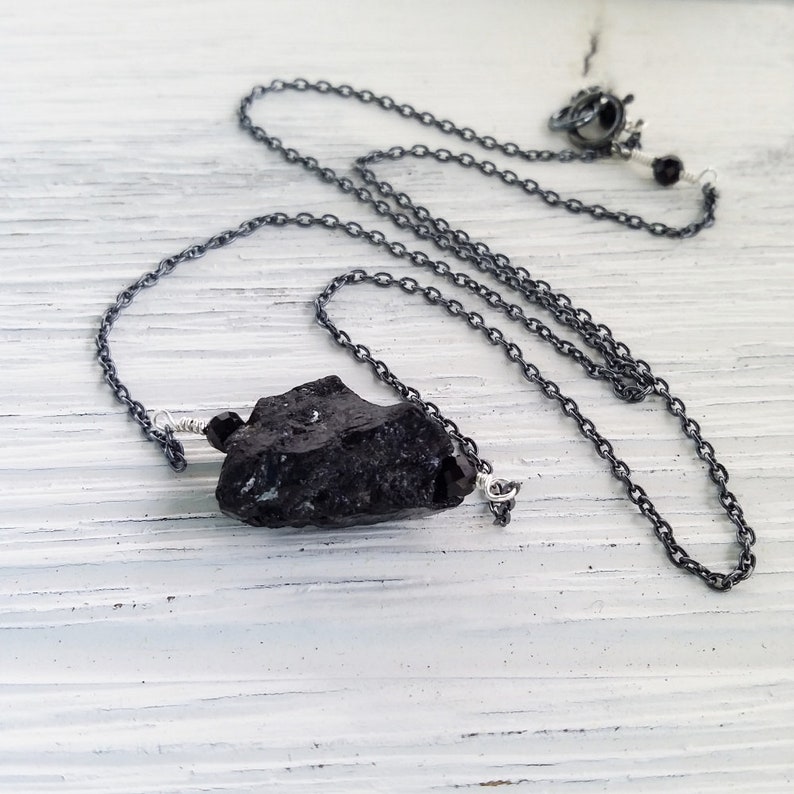 15 inch Meteorite necklace Meteorite pendant Meteorite jewelry Space necklace
