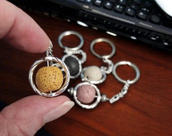 Discreet fidget Anxiety relief keychain Back to school Sensory keychain Lanyard keyring spinner Sensory needs gift for ADHD adult kids
