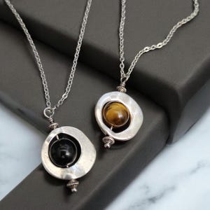 Mini planet spinner Fidget necklace Discreet jewelry for women Back to college Habit reversal Calming Relaxing Thoughtful gift for her