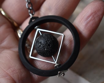 Anxiety relief keychain Black lava ADHD spinner keyring Calming anxiety keychain Sensory keyring spinner