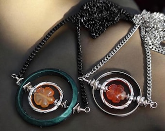 Girly wearable fidget necklace Skin peaking Discreet spinner Women ADHD Nail biting Calming relaxing thoughtful Birthday Valentines gift