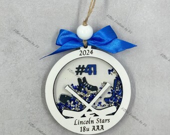 Custom Hockey Shaker Ornament