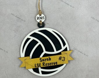Custom 3 layer Volleyball Ornament