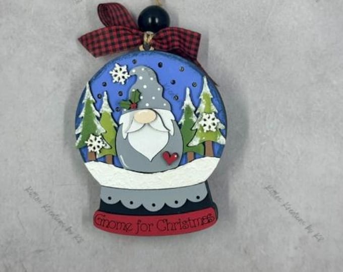 Featured listing image: Light up Globe Gnome Ornament