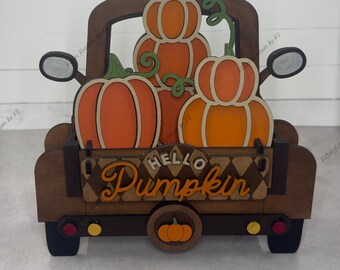 Hello Pumpkin Insert - Mini Truck