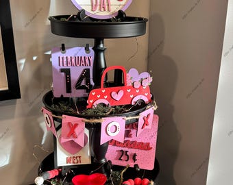 Love Nest Valentine Tier Tray Signs