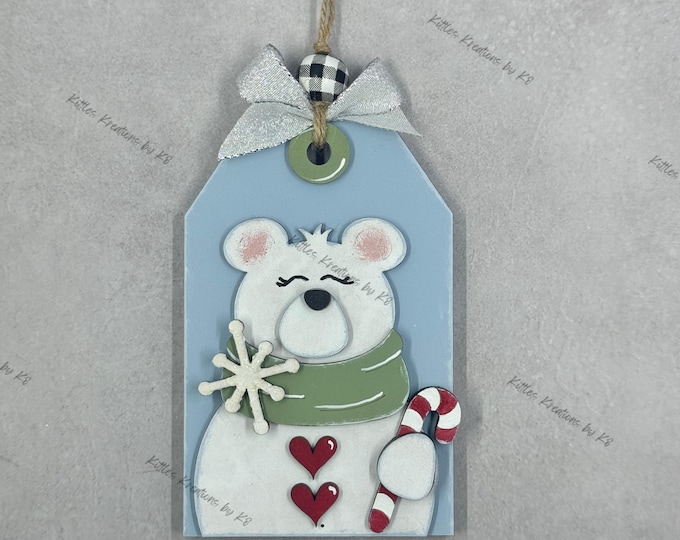 Featured listing image: Polar Bear Tag Ornament