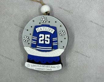 Hockey Jersey light up globe ornament
