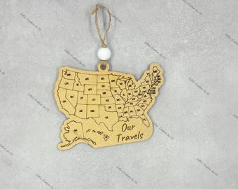Travel Tracking Ornament