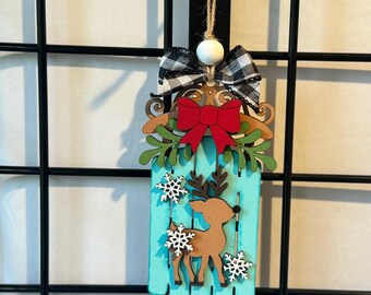 Oh Deer Sleigh Ornament