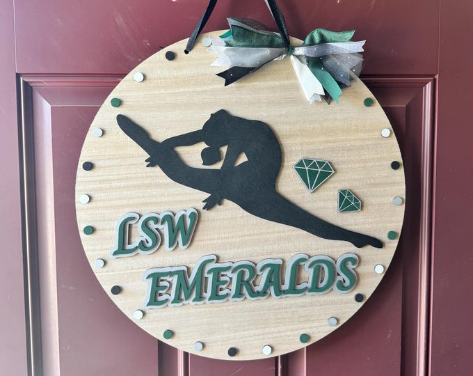 Featured listing image: LSW Emeralds Dance Team Door Sign