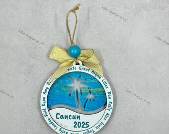 Custom Beach Vacation Ornament