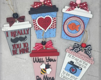 Valentine Coffee Cup Ornaments