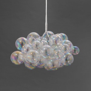 The Iridescent Cumulus Chandelier • Bubble Light • Dining Room Chandelier • LED Lighting • Ceiling Light
