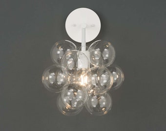 The White Bubble Sconce -- because we can't let your ceiling have all the fun. / Hard-Wired Wall Sconce / Wall Lighting