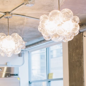 25 Bubble Chandelier made by hand in the Pacific Northwest.