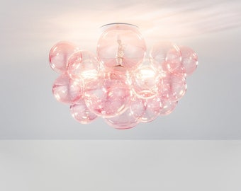 The Blush Flushmount Bubble Chandelier (18" diameter)