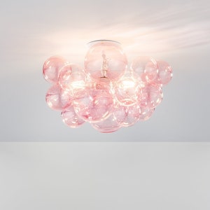 The Blush Flushmount Bubble Chandelier (18" diameter)