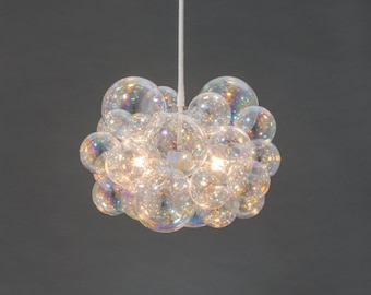 The Iridescent 25 Bubble Chandelier (18" diameter) • Custom Cord Options • LED Light • Statement Lighting