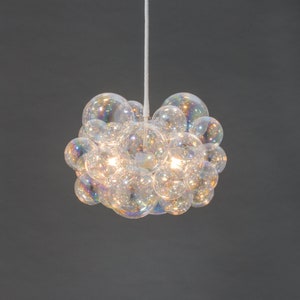 The Iridescent 25 Bubble Chandelier (18" diameter) • Custom Cord Options • LED Light • Statement Lighting