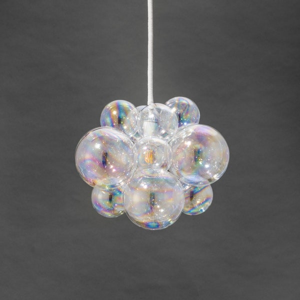 The Iridescent Organic Bubble Chandelier (16" diameter) • Glass Bubble Chandelier •