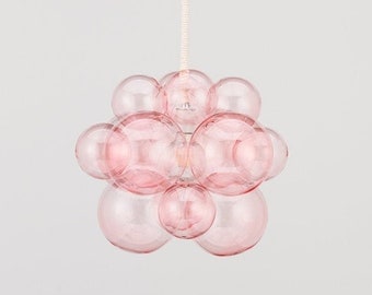 The Organic Blush Bubble Chandelier (16" diameter) • Custom Cord Options• Bubble Light • Chandelier • Ceiling Light • LED Lighting