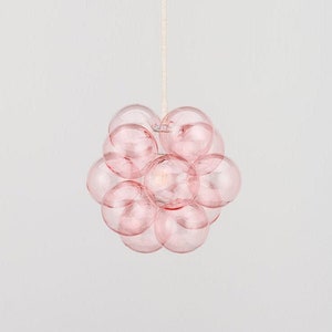 The Petite Blush Bubble Pendant (10" diameter) • Custom Cord Options • LED Pendant Light • Ceiling Light • Bubble Light