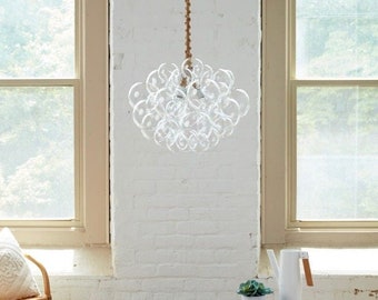 The 31 Bubble Chandelier (22" diameter) • Custom Chandelier • LED lighting • Dining Room Chandelier • Ceiling Light • Bubble Light