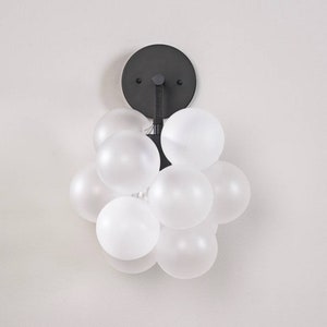 The Frosted Glass Bubble Sconce • Hard-Wired Wall Sconce • Multiple Finishes Available