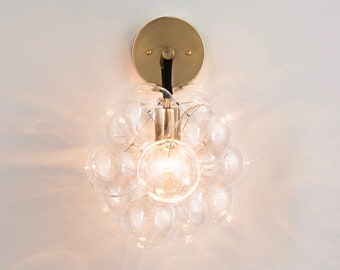 The Brass Bubble Sconce / Hard Wired Wall Sconce