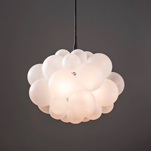 The Frosted 31 Bubble Chandelier (22" diameter) • Custom Cord Options • LED lighting • Modern Chandelier