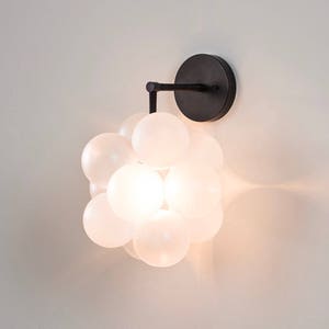 Bubble sconce made by hand in the Pacific Northwest.