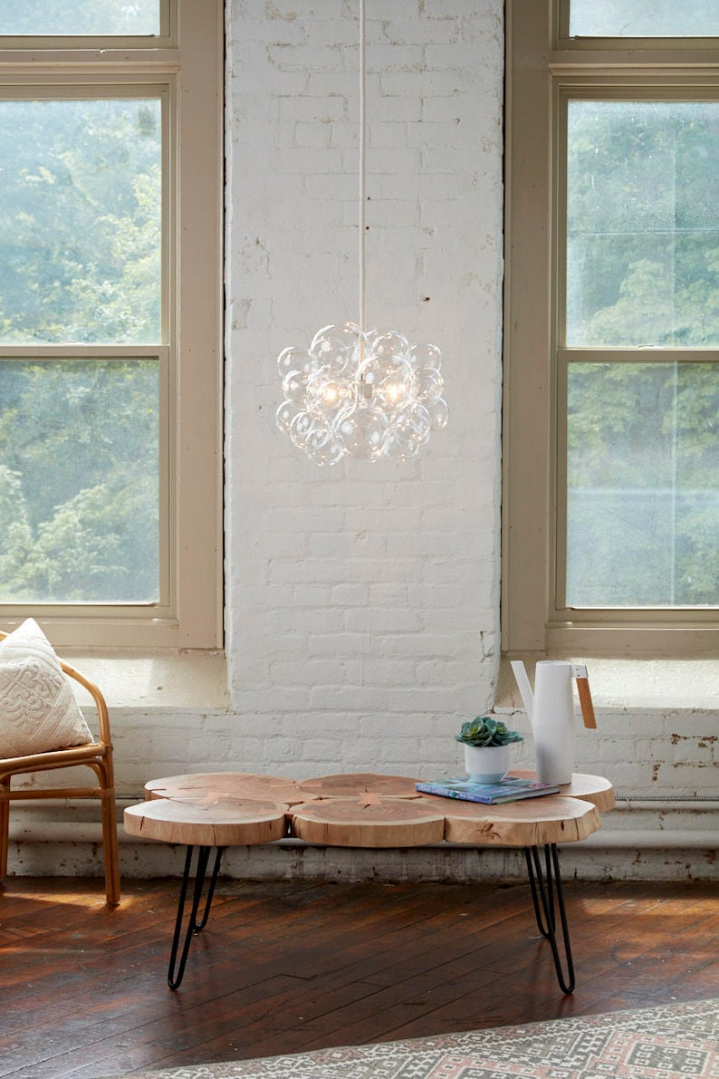 25 Bubble Chandelier made by hand in the Pacific Northwest.