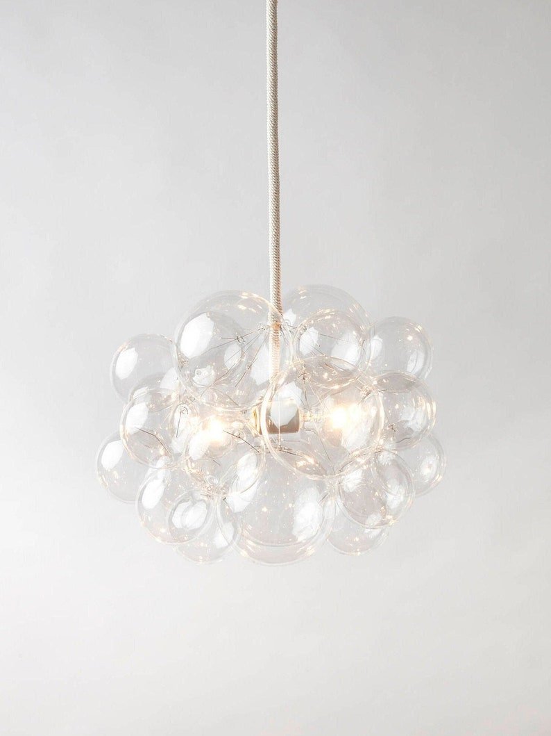 The 25 Bubble Chandelier 18 diameter Custom Cord Options LED Light Ceiling Light Modern Chandelier image 1