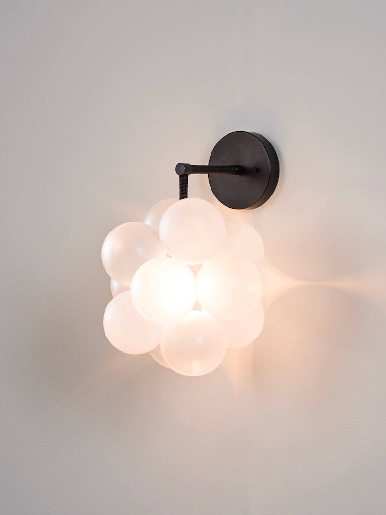 Bubble sconce made by hand in the Pacific Northwest.