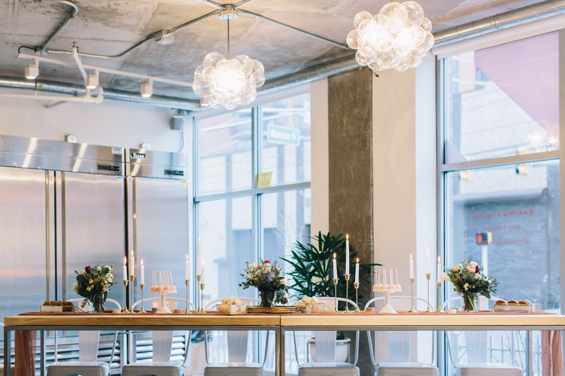 25 Bubble Chandelier made by hand in the Pacific Northwest.