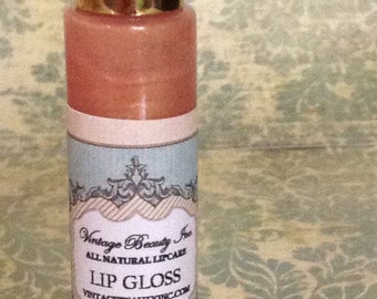 All Natural Lipgloss- Egyptian Gold, Semi Sheer Gold Dust, LIP Shine, Clear, Non-sticky, Hydrating, Hemp seed and Jojoba for softness