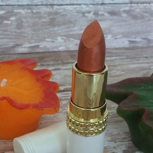 All Natural Lipstick- Pumpkin Spice- Fall Collection- Golden Red Orange with Pumpkin Shimmer- Holiday Favorite- Autumn Shade