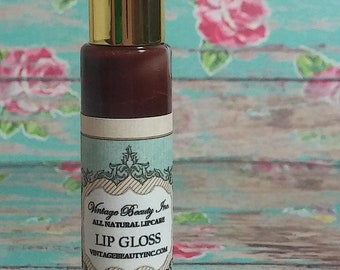 All Natural Lipgloss- Hallow Elm- Dark Red and Purple, Burgundy, Red wine, Plum, Red and plum shimmer, Fall, Hemp Seed and Jojoba Infused